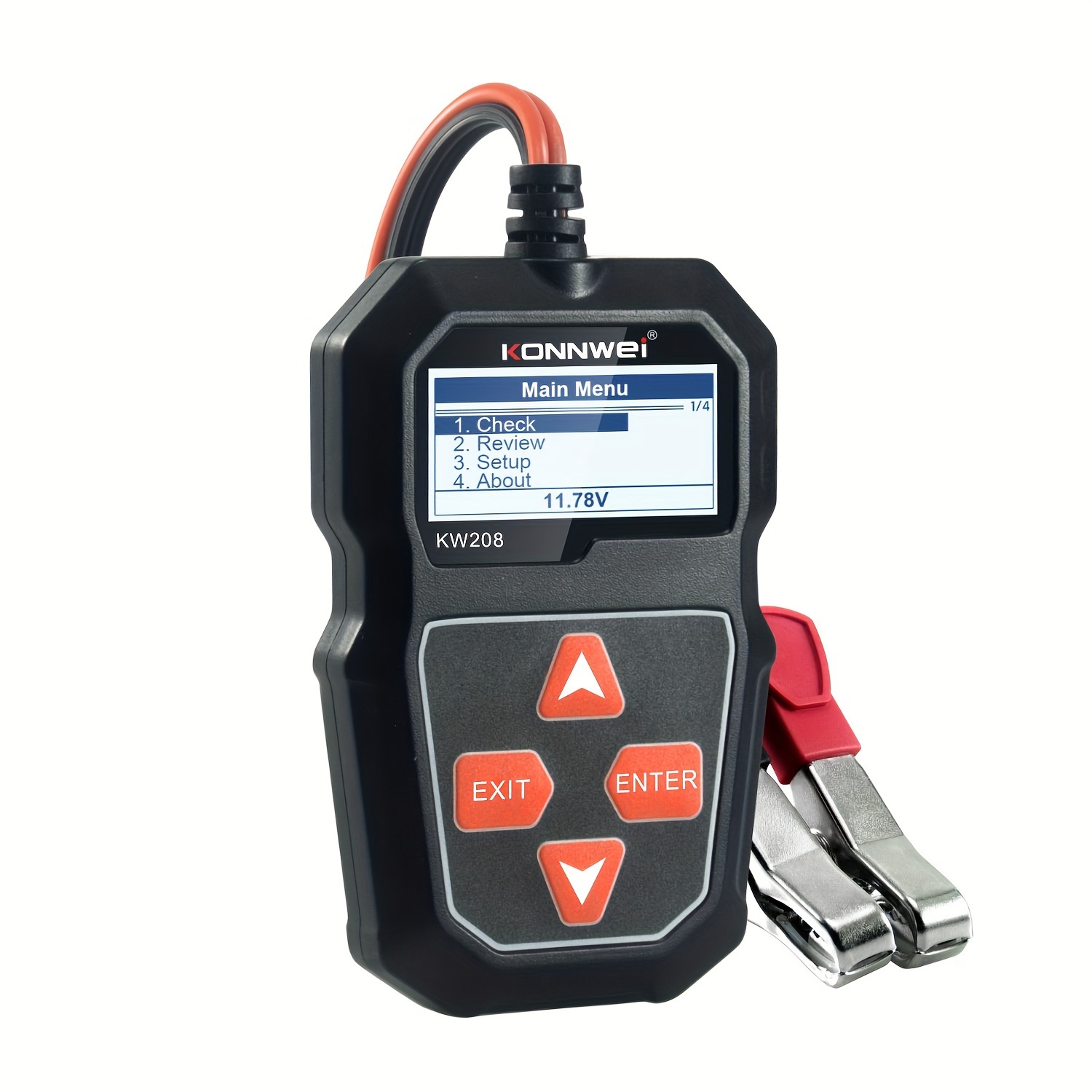 TEMU Konnwei 6-12v Car Battery Tester, 100-2000 Cca Load Tester Automotive Alternator Tester Battery Analyzer Charging Cranking System Tester For