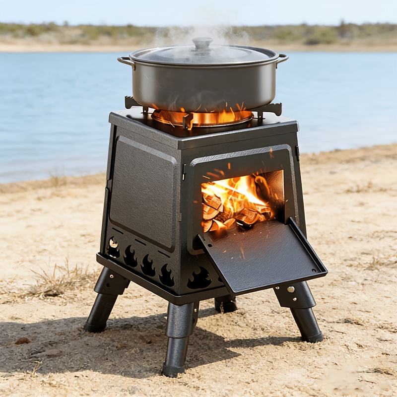 portable folding firewood stove outdoor camping camping - Temu