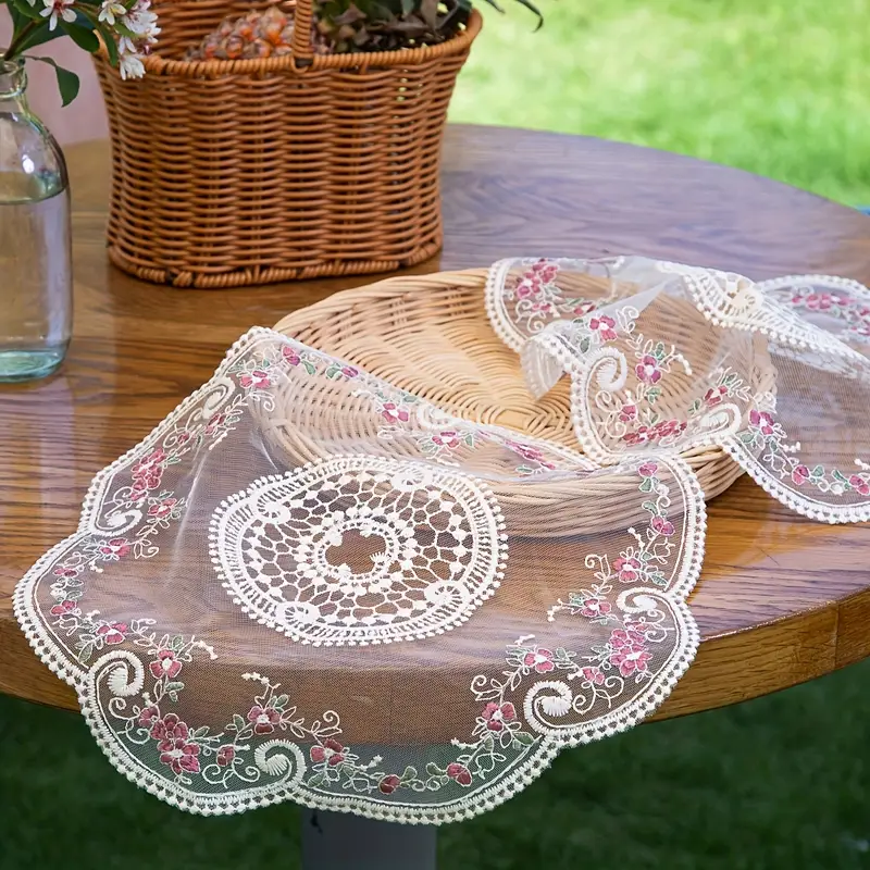 set 6 patterned floral lace placemats round table mats - Temu Bahrain set 6 patterned floral lace placemats round table mats - Temu Bahrain