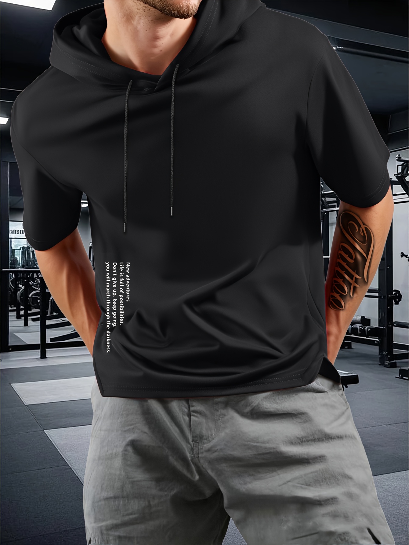 short sleeve running hoodie