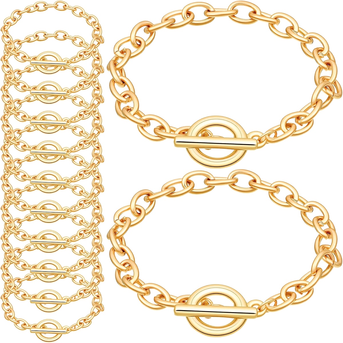 10pcs Charm Bracelet DIY Jewelry Making Kit for Women & Men