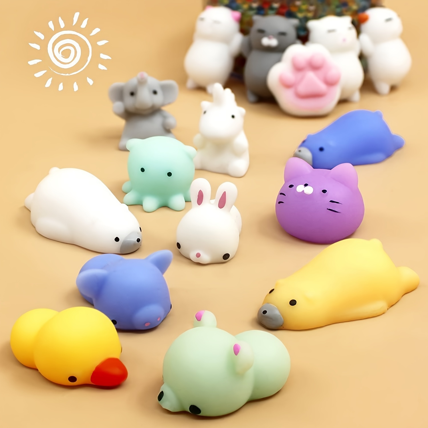 72 Pcs Kawaii Squishies, Mochi Squishy Toys For Kids Party Favors