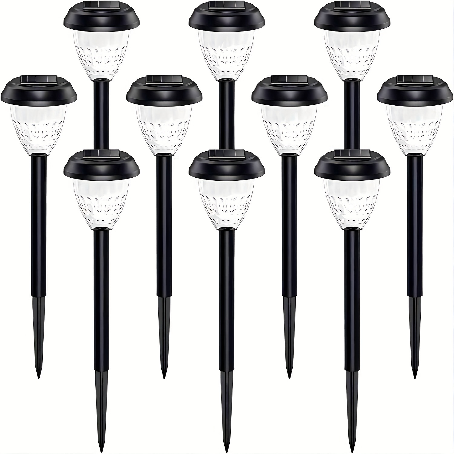 

10 Pack Super Bright Solar Light Ip44 Waterproof, Dusk To Dawn Up To 12 Hrs Solar Powered Lights Auto On/off, Led Landscape Lighting Decorative For Patio