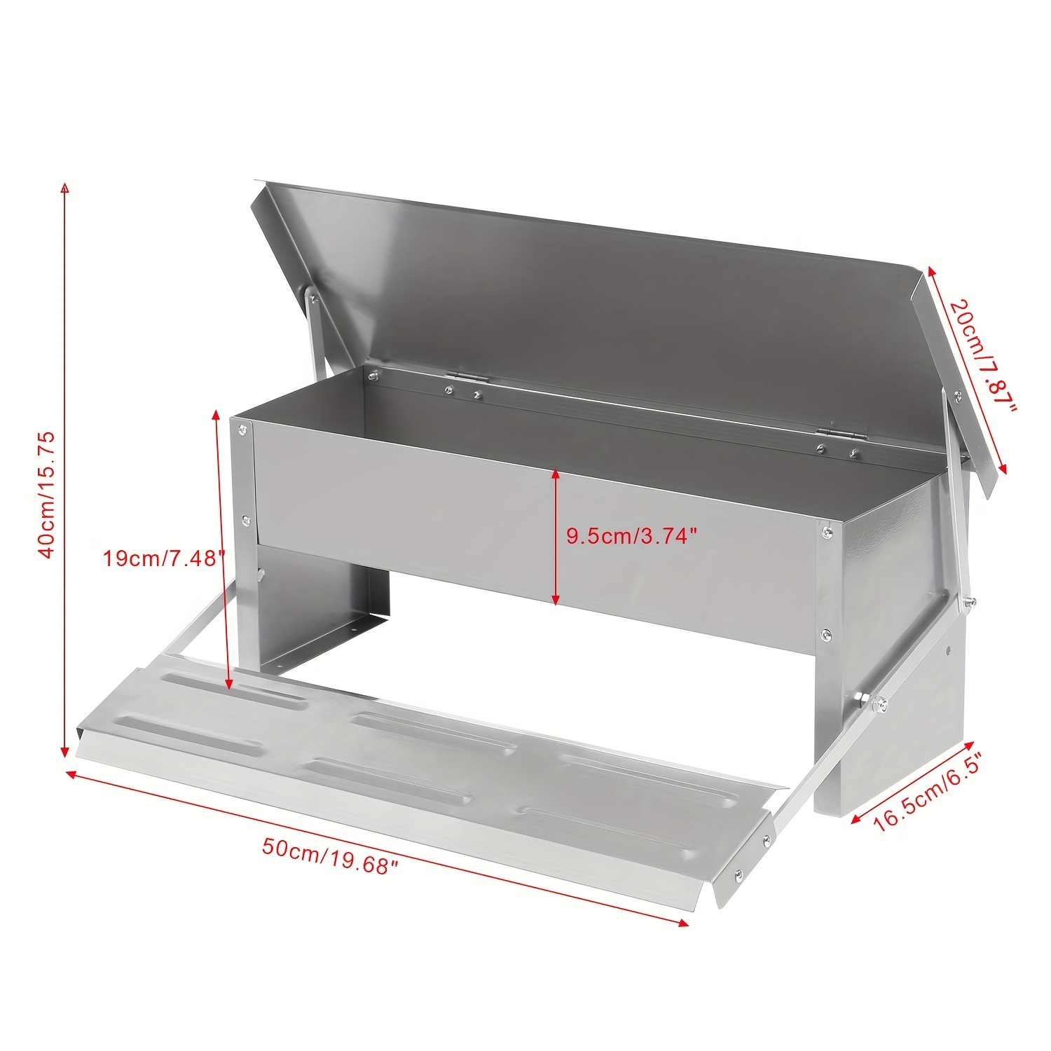 Mangeoire Automatique Poules PVC 3 Kg - Gravité, Anti-gaspi, Couvercle Anti-pluie - Pour Volailles - 2