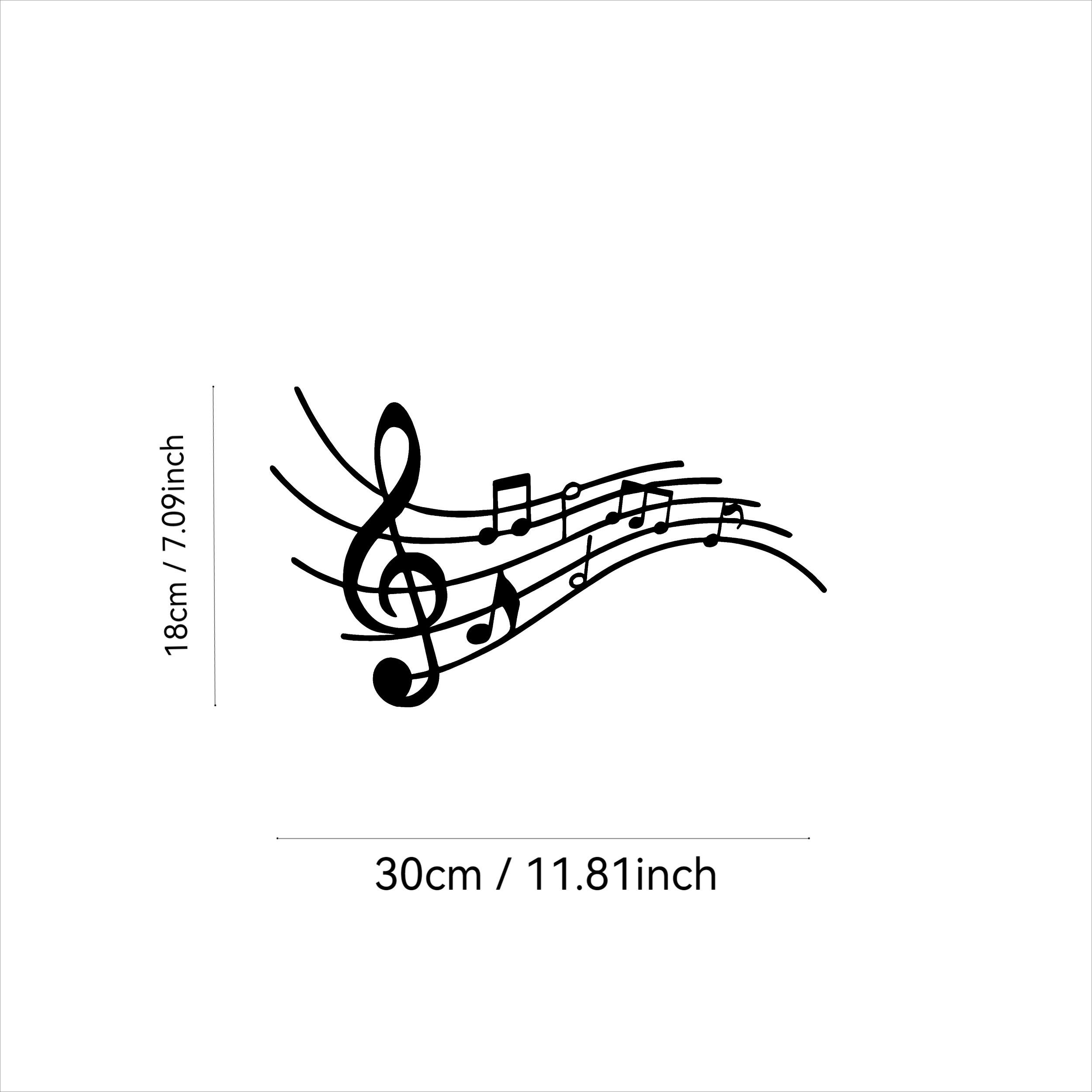 

1pc Black Metal Music Note Wall Art, 3d Hanging Sculpture, Home Bedroom Kitchen Garden Decor, Ideal For Gift, Christmas Holiday Wall Decor, Room Decoration, Iron Material