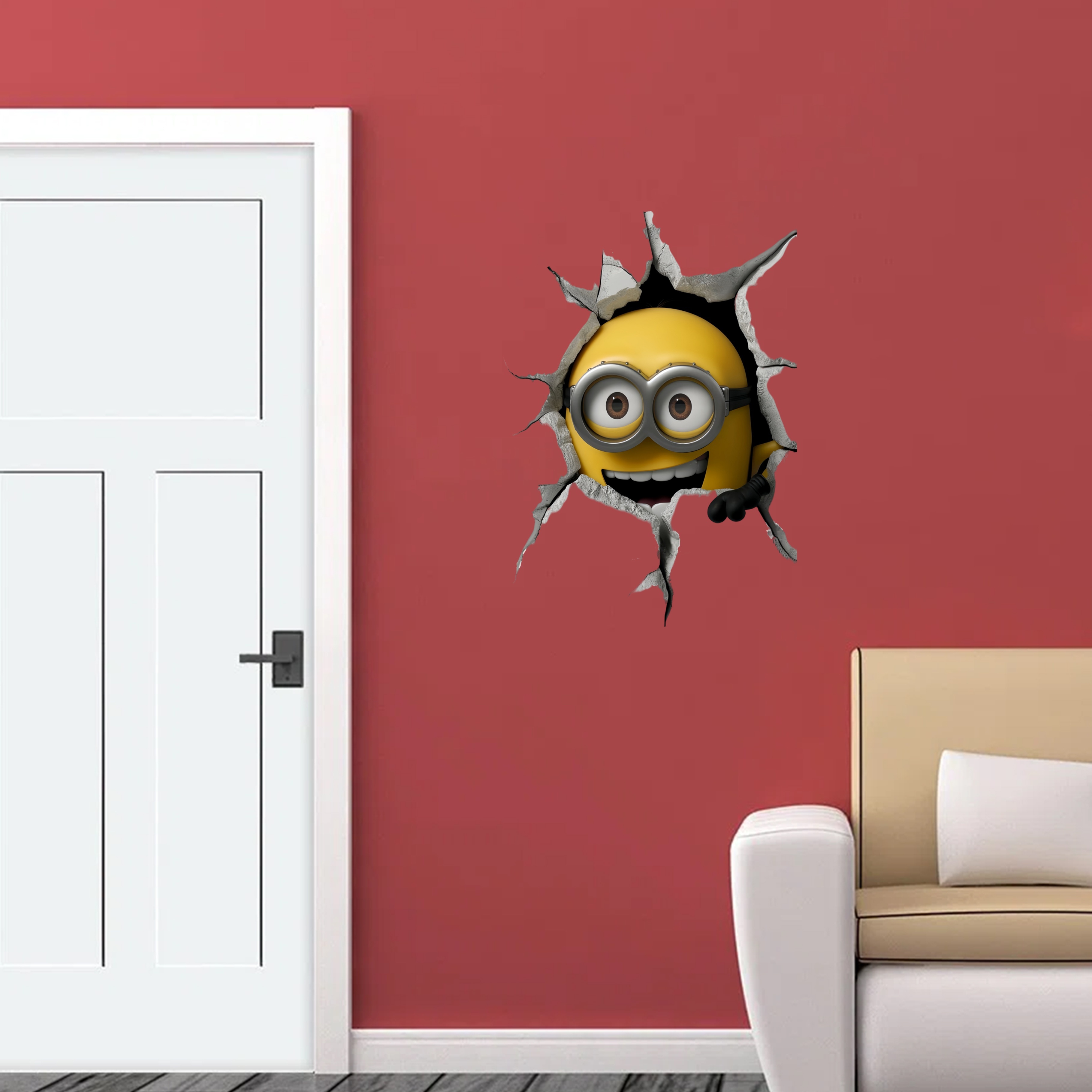 

1pc Of Minions 3d Wall Sticker Poster