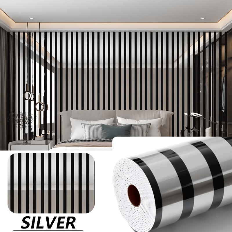TEMU 1-roll Packaging, 3d Modern Mirror Mesh Grille Wallpaper, Self-adhesive Wall Sticker, Thickened Removable Wall Panel, Living Room Bedroom Wall
