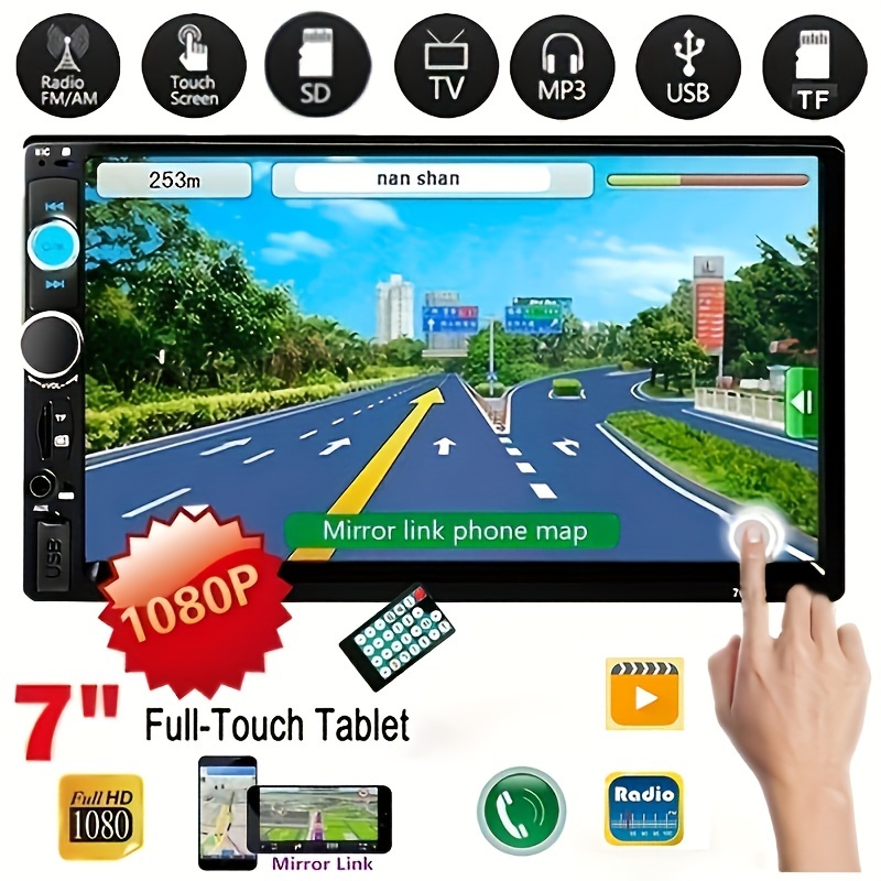 2 din 7 inch car stereo touch screen multimedia mp5 radio