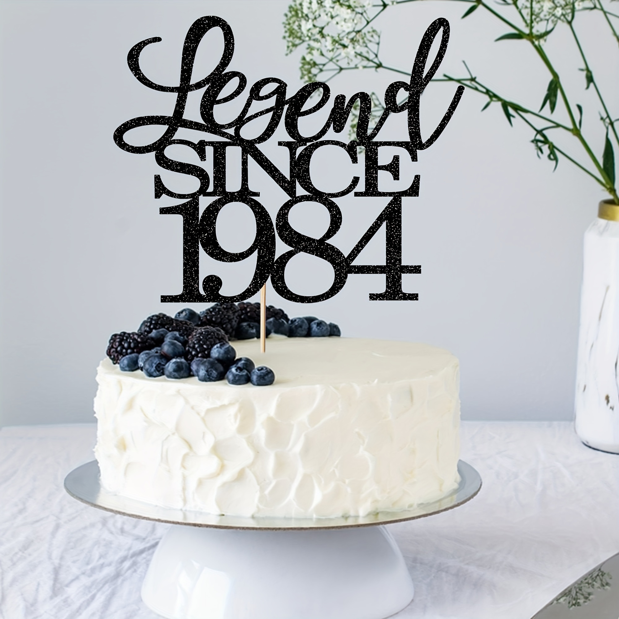 Amazon.co.jp: AHQiZFX Happy 40th Birthdayケーキトッパー