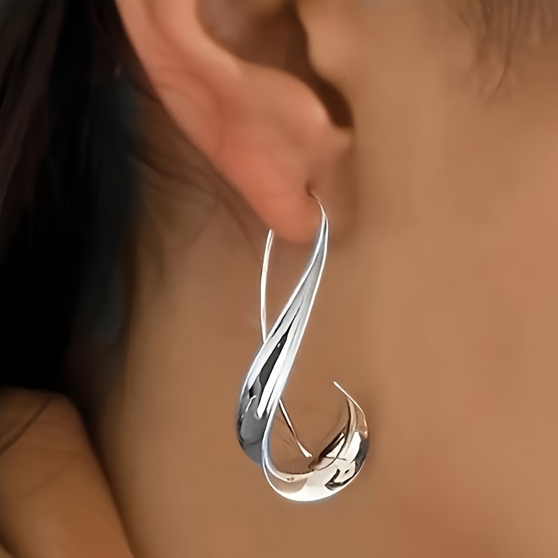 a pair of brand   hook earrings with unique irregular design hypoallergenic suitable for bohemian style travel souvenirs and ladies gifts birthday christmas halloween valentines day gifts Product details 1
