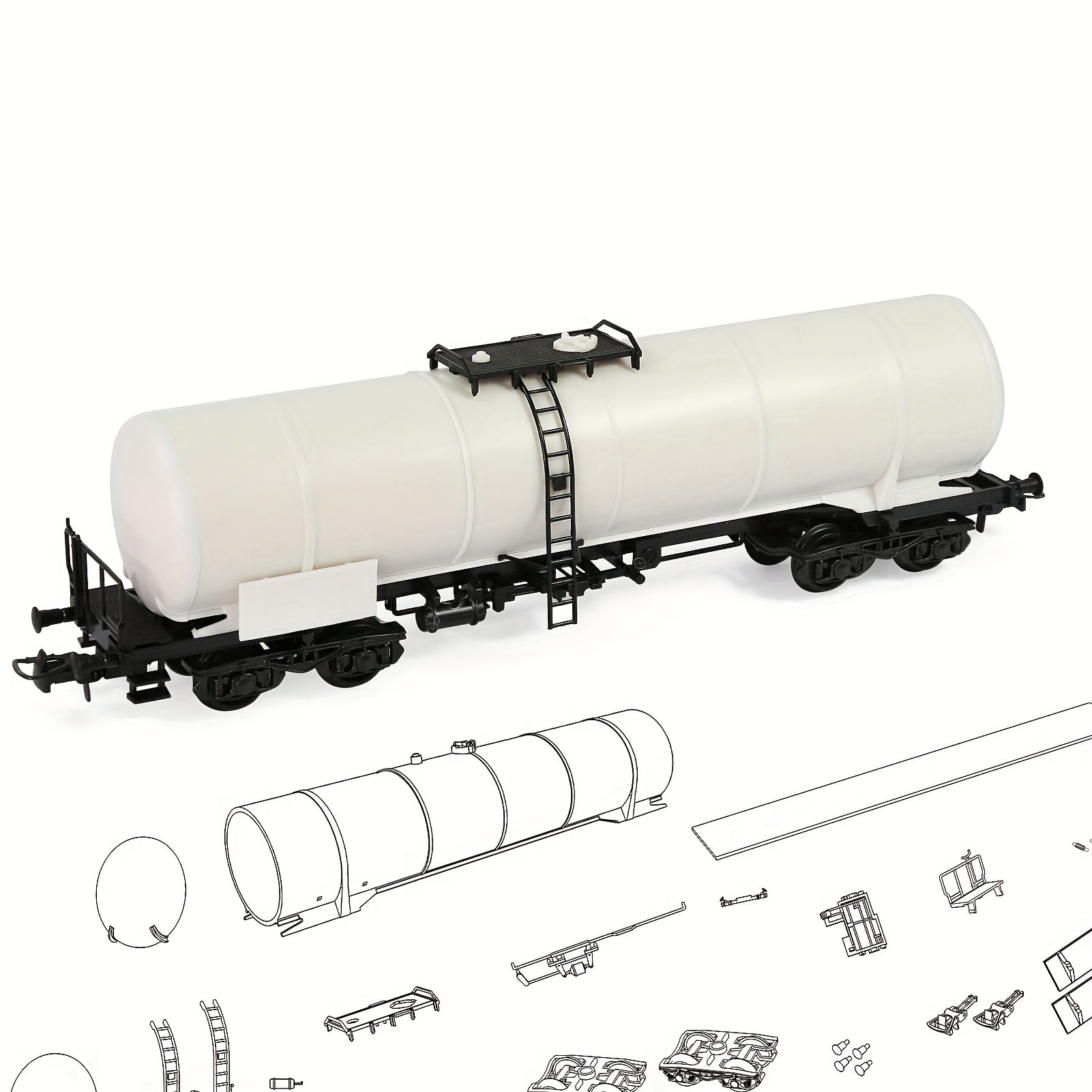 Ho Scale 1:87 Model Oil Truck Rubber Parts, Diy Model Making, Diorama Scene Accessories