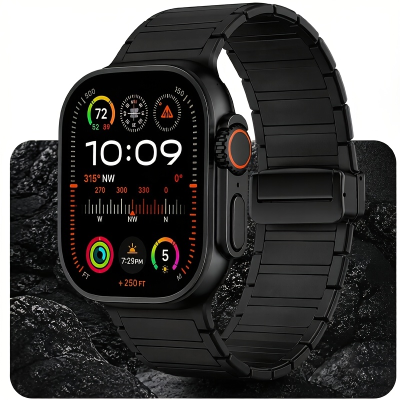 TEMU Correa para APPLE Watch para mujer/hombre 40mm/42mm/41mm/38mm/44mm/46mm/45mm/49mm, hebilla de imán fuerte, correa deportiva para correas de