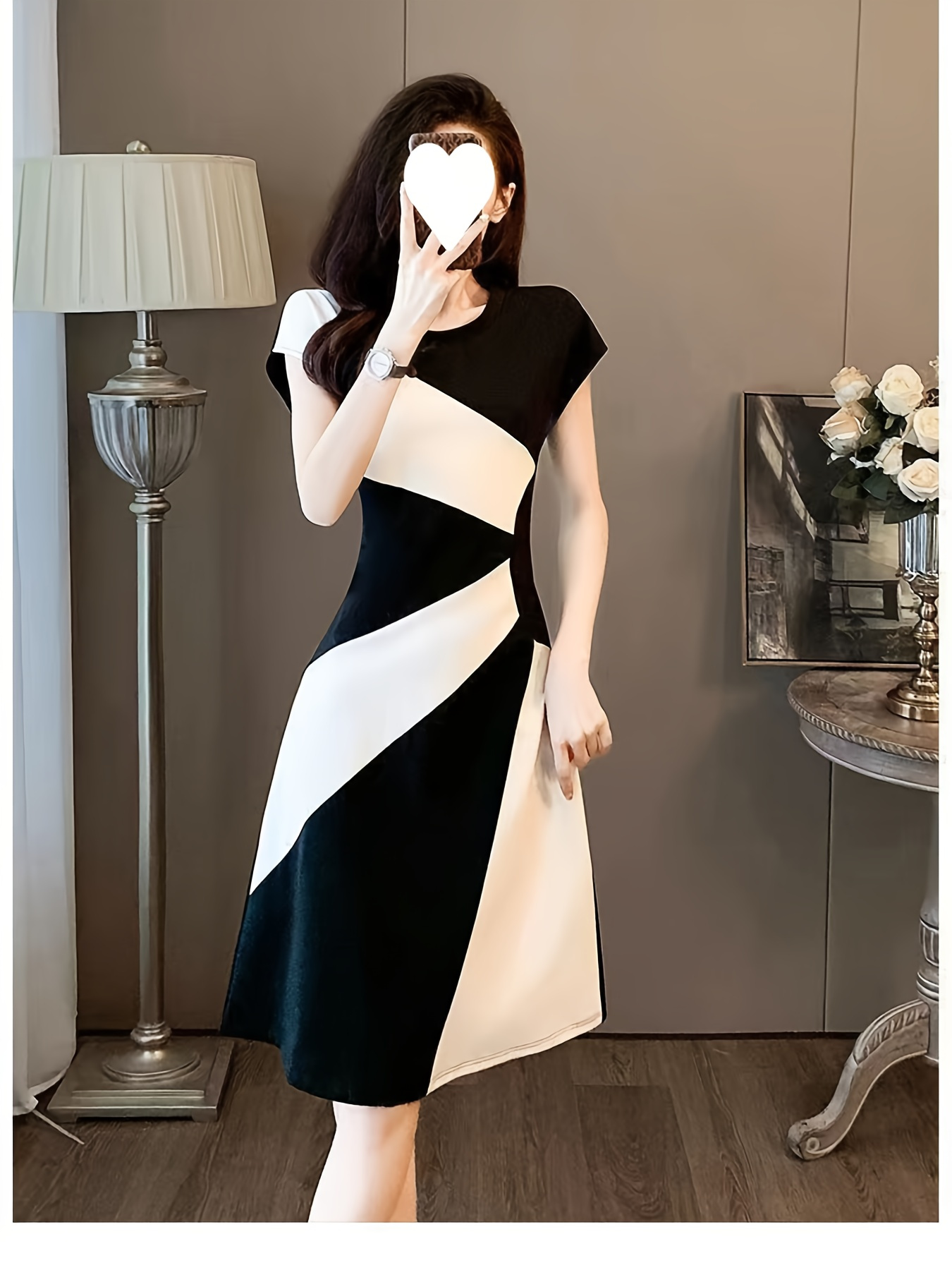knee length dresses for ladies Ivory Cotton Cap Sleeve Midi Dress - Casual Dresses