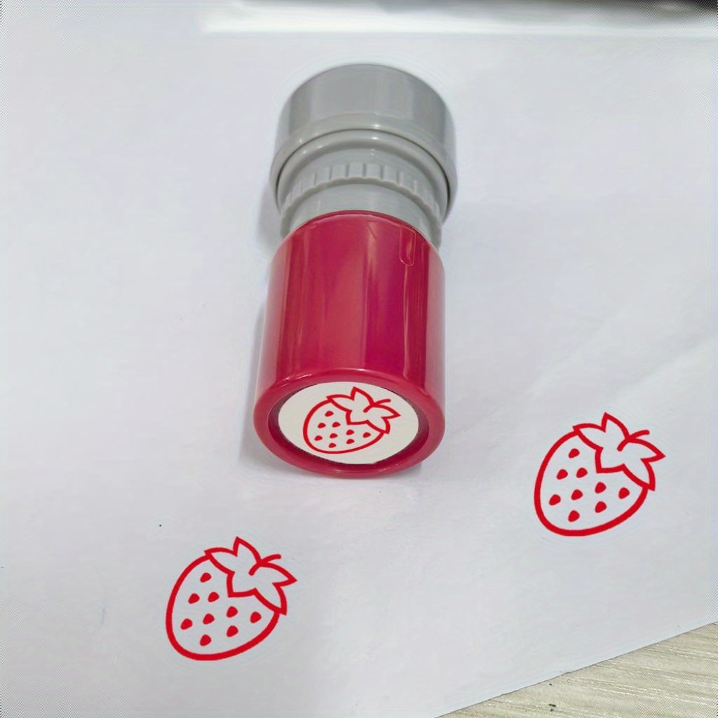 Strawberry Pattern Stamp For Teacher Praise And Encouragement, Homework Grading, Journal Marking, Reading , , Reward Gift Stamp