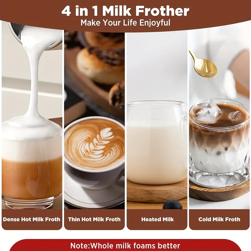 temperature controlled 4 in 1 and cooling foam machine and milk heater to stir coffee and heat milk details 1
