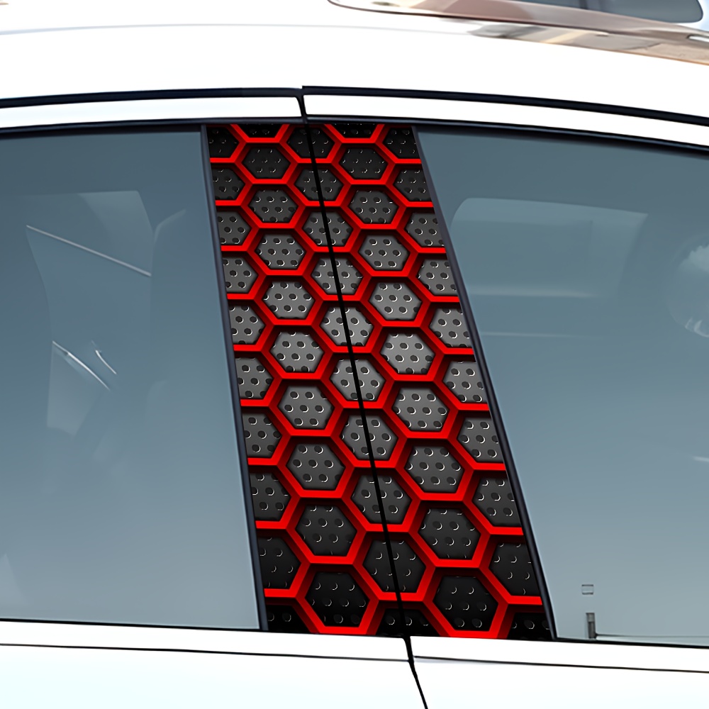 

Stickers In A 2pcs Icon Grid Series, Ideal For Embellishing Car B-pillars, Glass Doors, And Windows, Other .