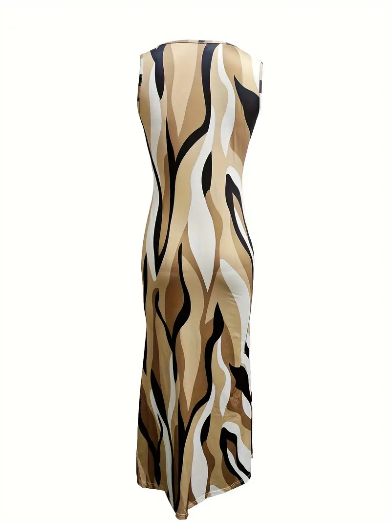 neck tank dress casual sleeveless maxi dress for womens clothing details 4