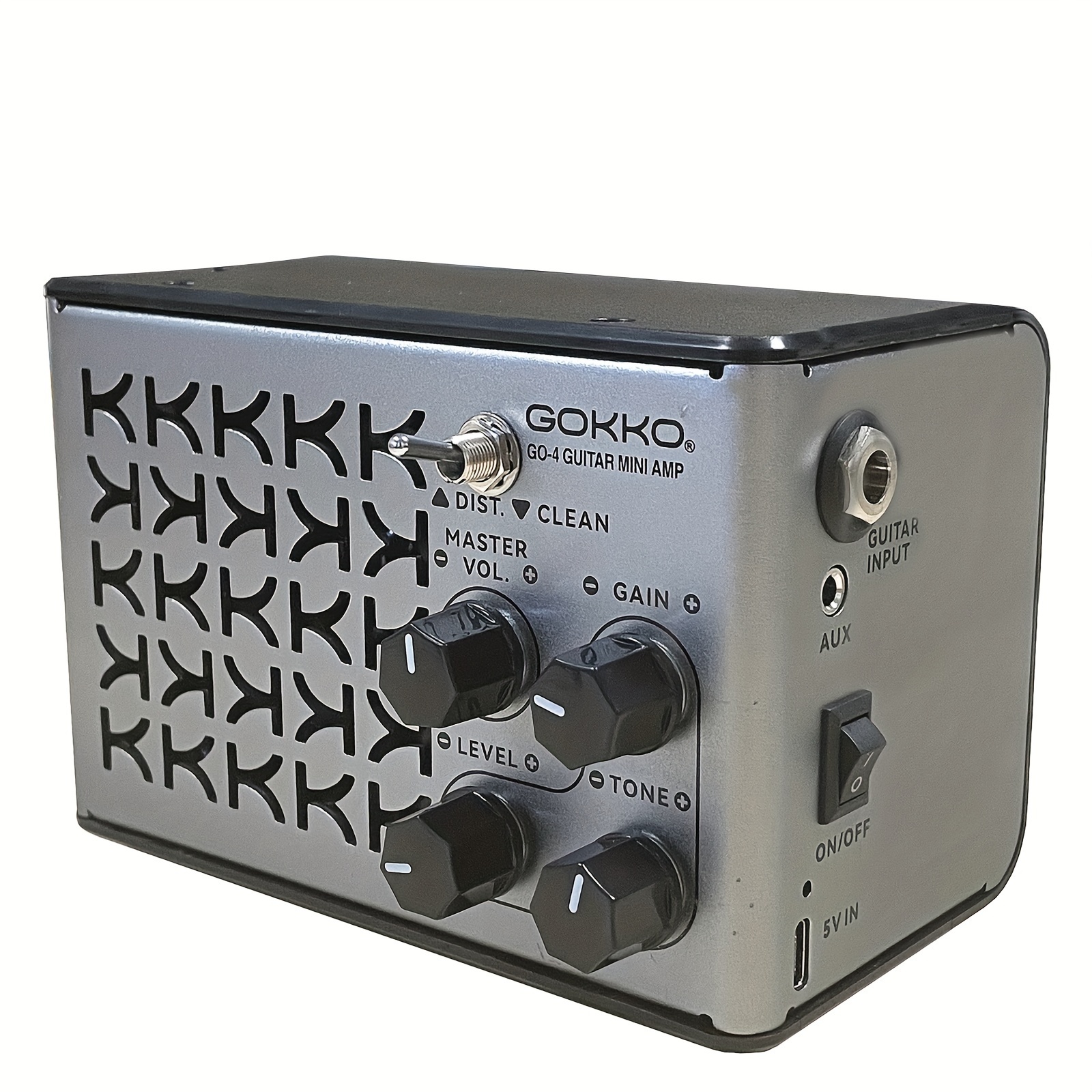 TEMU Gokko Portable Guitar Amplifier - Compact Practice Amp With Aux Input, Rechargeable Battery, And Distortion Switch