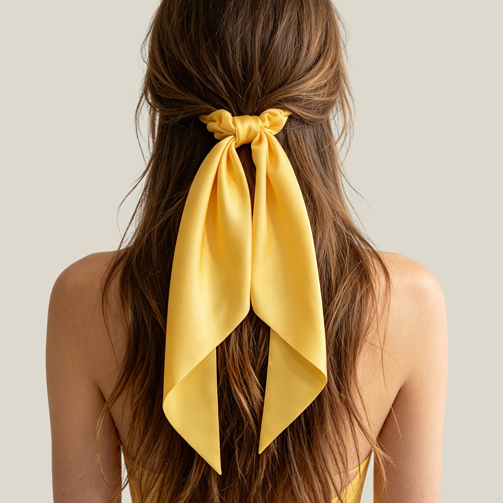 2pcs Solid Color Fabric Hair Rings for Everyday Use