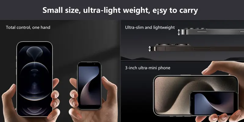 a mini smartphone 3 3 inch screen wifi gps 2gb 16gb system dual cards slot mini phone Product details 1