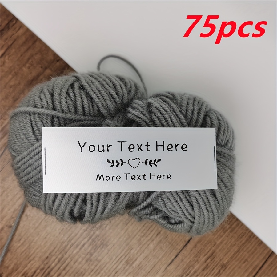 TEMU New 75pcs Personalized Clothing Label Ribbon With Custom Text, Using Heat Transfer Technology To Clear And Beautiful Patterns And Text. Suitable