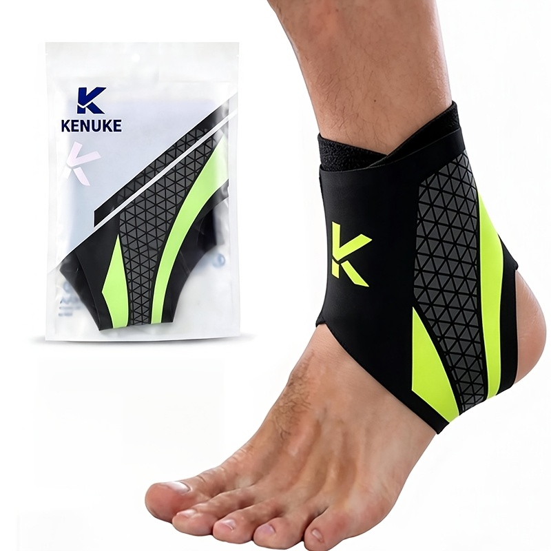 TEMU 1pc High Quality Adjustable Compression Ankle Support Brace. Breathable And Sweat-absorbing Ankle Support Socks, Professional Lightweight Ankle