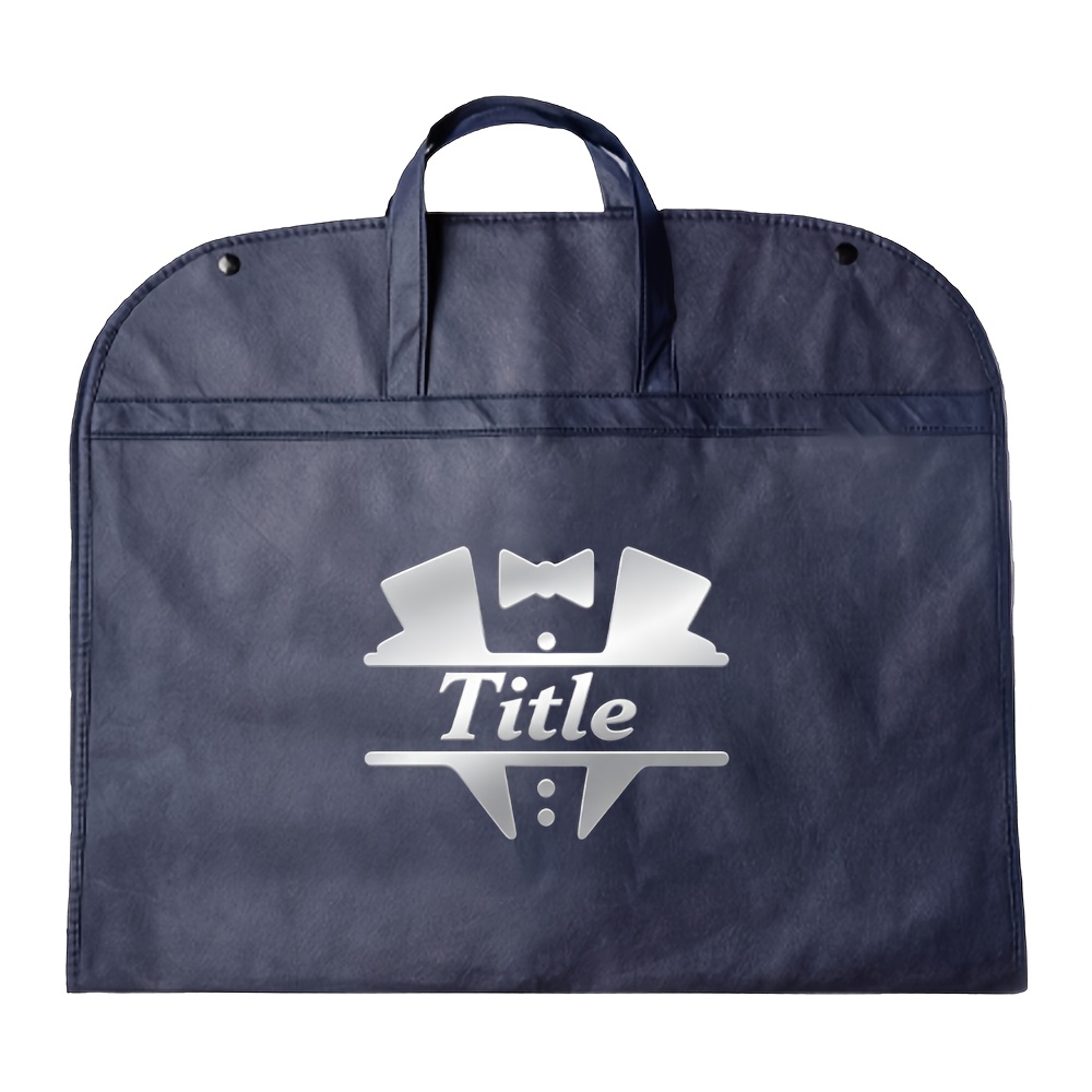 TEMU 1 sac de protection pour vêtements de lettre dorée grande taille, sac de rangement pour costume, housse anti-poussière, nom personnalisé, idéal
