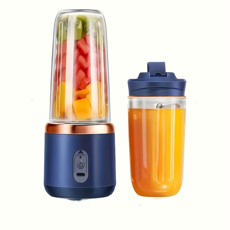 2'si 1 Arada Taşınabilir Blender & Sıkacağı - USB Şarj Edilebilir, 6 Bıçak & İki Kapak İçerir Smoothie, Shake & Buzlu İçecekler İçin - Şükran Günü, Noel, Cadılar Bayramı İçin Mükemmel Hediye