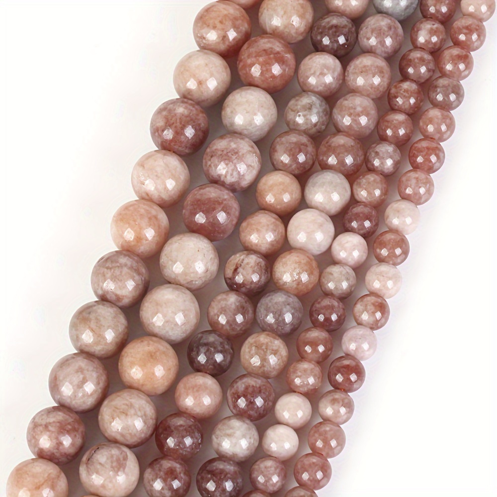 

6mm (0.236") -10mm (0.393")natural Dark Sunstone Round Beads For Jewelry Making Diy Bracelets Necklace 15