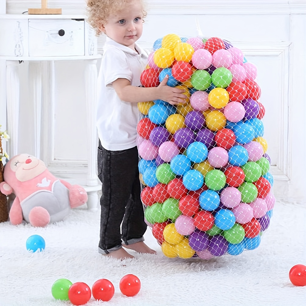 100pcs Colorful Youngsters Play Balls - 2.2 Inch Soft PE Plastic, Crush-Proof & BPA-Free, Vibrant Mixed Colors for Outdoor Fun, Safe for Youngsters & Youngsters