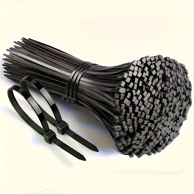 300 piezas de correas de nylon industriales de alta resistencia, antideslizantes y ajustables, multiusos de 10.16/15.24/20.32 cm, para muebles de exterior y jardinería, con hebillas de trinquete negras, duraderas y resistentes a todas las condiciones climáticas