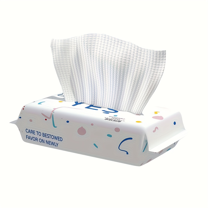 Image of [1 Pack] Disposable Wet Wipes, Face Towels, Thickened Soft Wet And Dry Dual-use, Suitable For Home, Outdoor Travel Use. Exquisite Packaging Easy To Carry, Instant Use