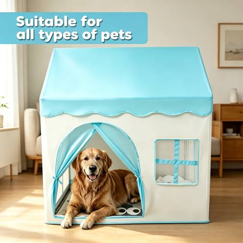 suitable for large dogs theme outdoor indoor oversized dog house tent multi color options for dogs cats small animals and livestock with shutter door breathable window washable foldable pet house with portable storage bag