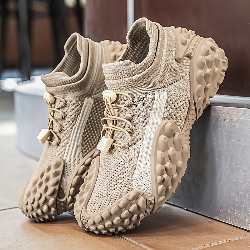 XIOSHENTONG Men's Platform Sneakers - Low-Top Irregular Sole Slippers Suitable for Outdoor, & Daily Wear, Cushioned Insole & PVC Sole, Round Toe Casual Sneakers for, - (Solid Color)