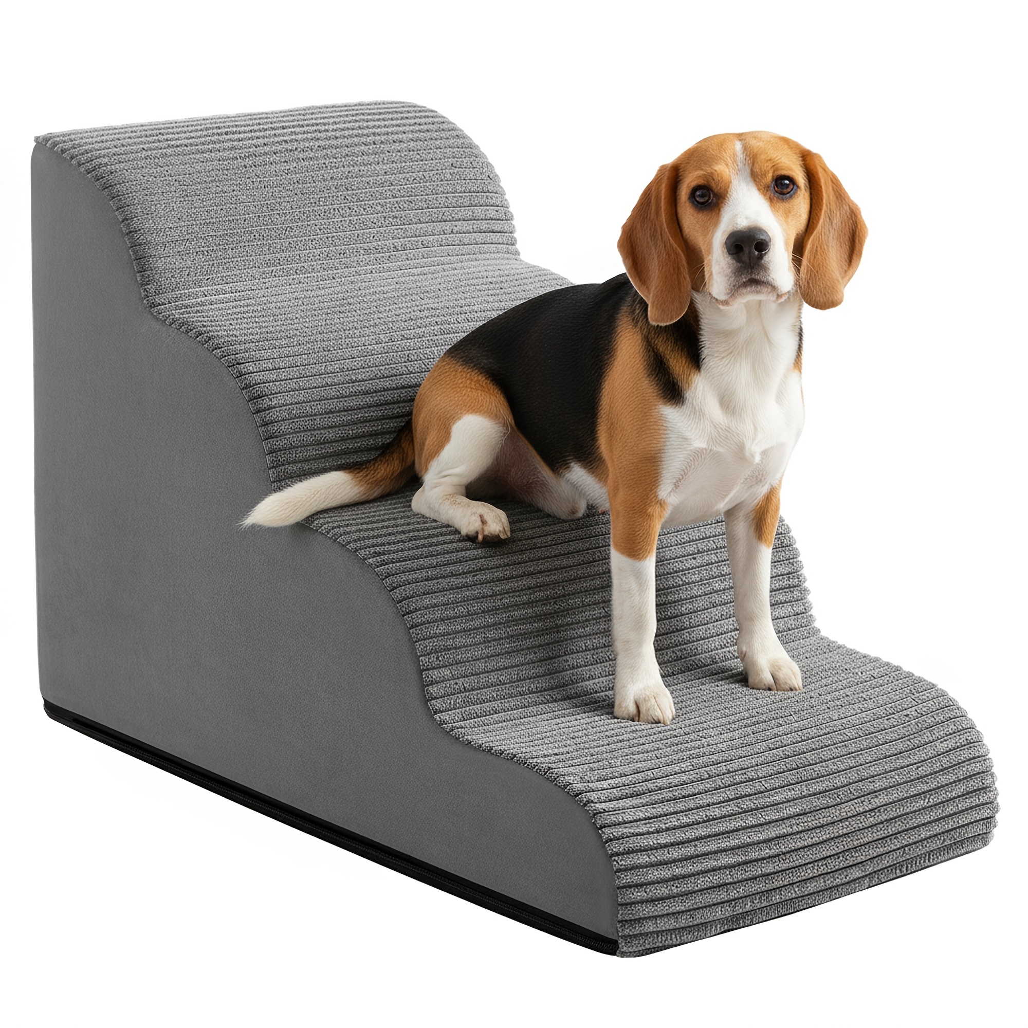 Dog Stairs, , Gentle Slope, Removable Washable Cover, Gray