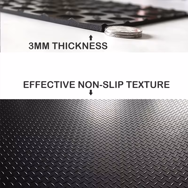 1pc rubber floor mat garage and mat willow black 100cm 300cm 39 37in 118 11in suitable for garages shops rooms mechanical shock absorption etc which are from heat and details 5