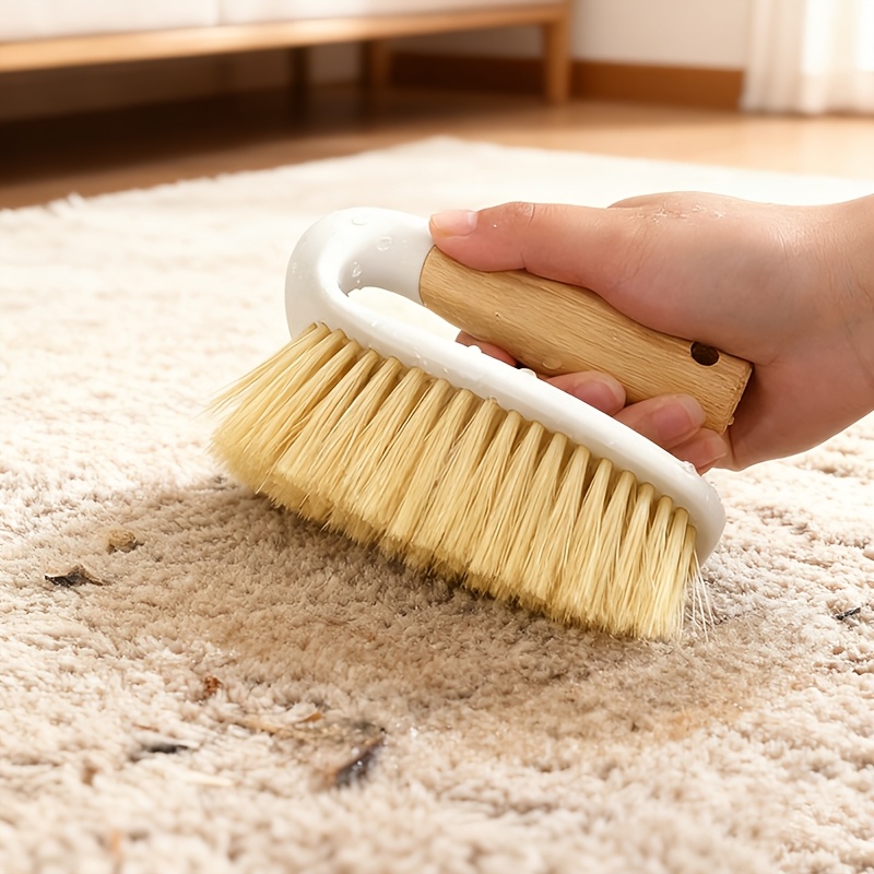 TEMU 1 pièce Brosse de nettoyage manuelle , peut nettoyer les cheveux et les débris des canapés, sols et couvertures. Brosse de nettoyage à manche en
