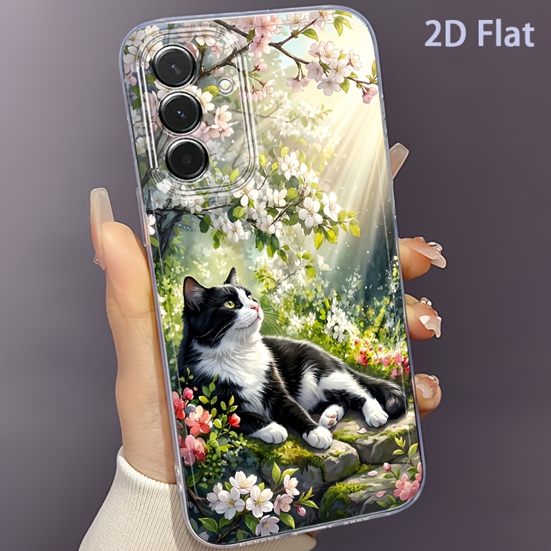 TEMU Phone Case: 2d Flat Under Flowers Phone Case, Suitable For Galaxy A03s A04 A05s A06 A07 A13 A14 A15 A16 5g A17 A22 A23 A24 A25 A26 A32 A34 A35