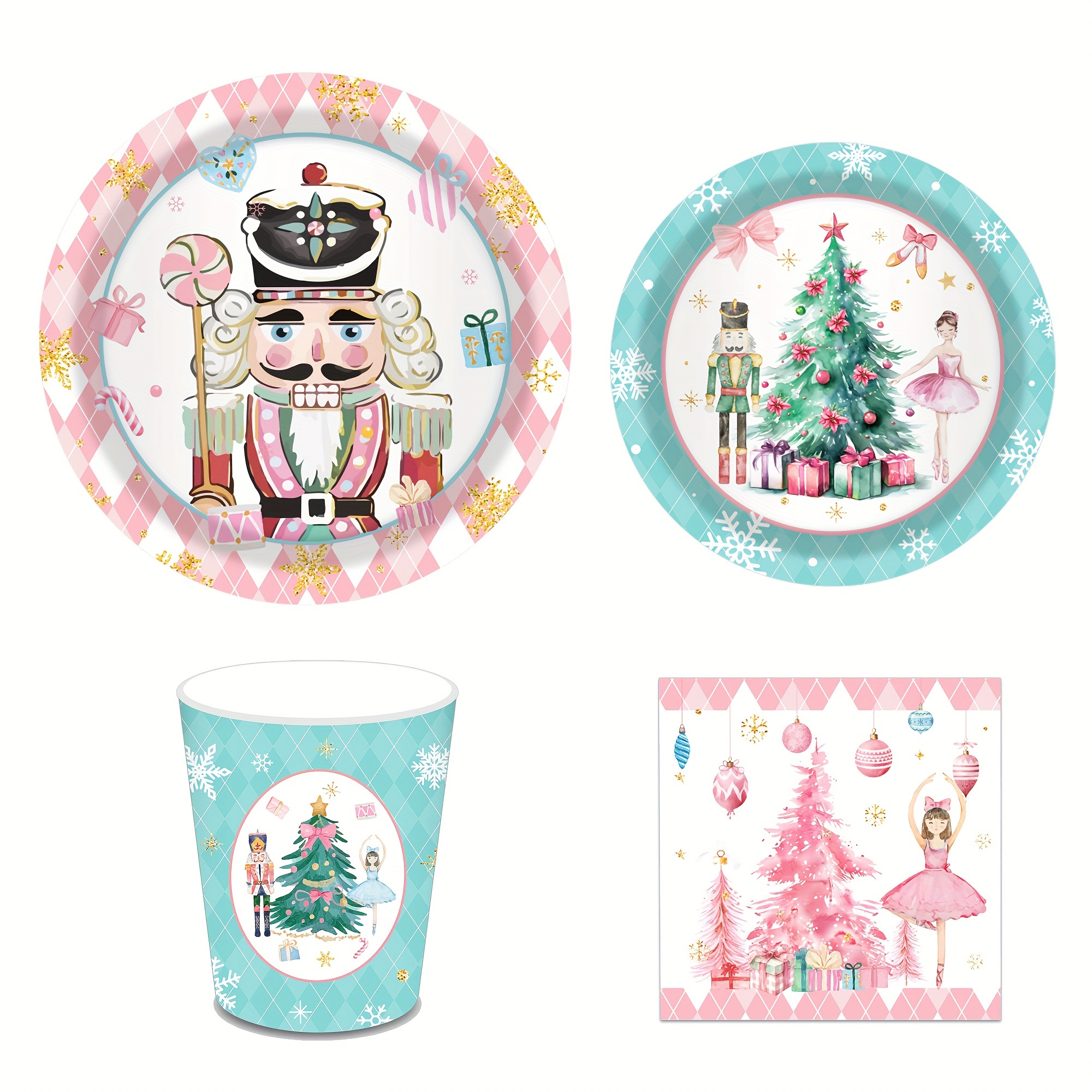 pecan for man fairy christmas tree party supplies festive tableware set with paper plates cups napkins for   details 4