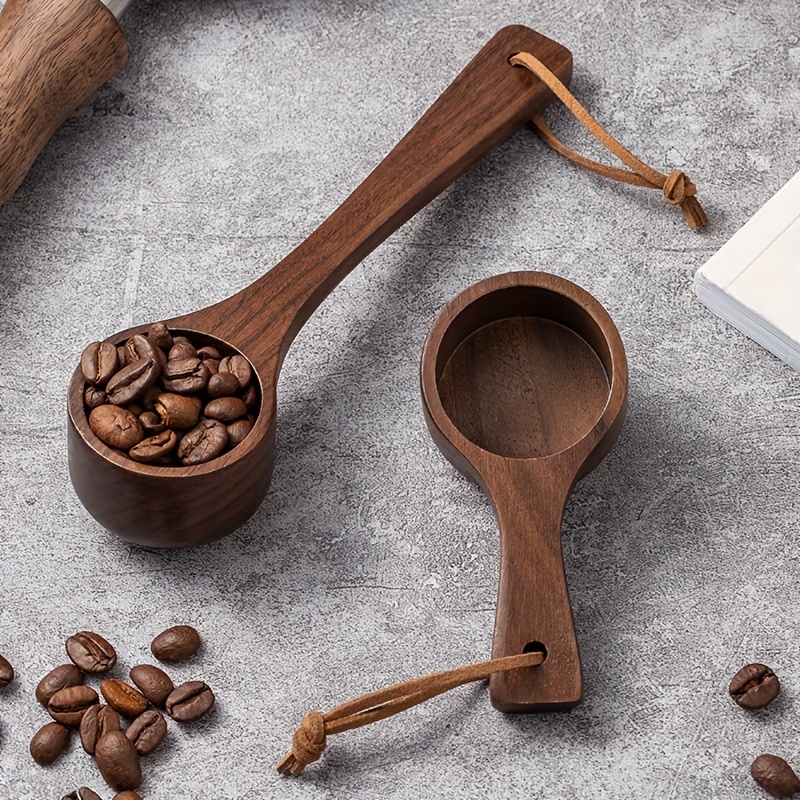 

Handcrafted Black Coffee - 10g Precision Measuring Spoon For Beans, Tea & Honey - Wooden Stirring & Serving Spoon