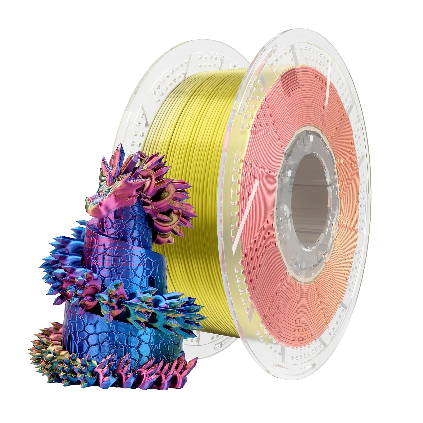 E-shop CONJURE PLA zweifarbiges dreifarbiges Filament für 3D-Drucker, 1,75 mm, insgesamt 2,2 LB/1000 g für FDM-Drucker, gleichmäßiger Druck