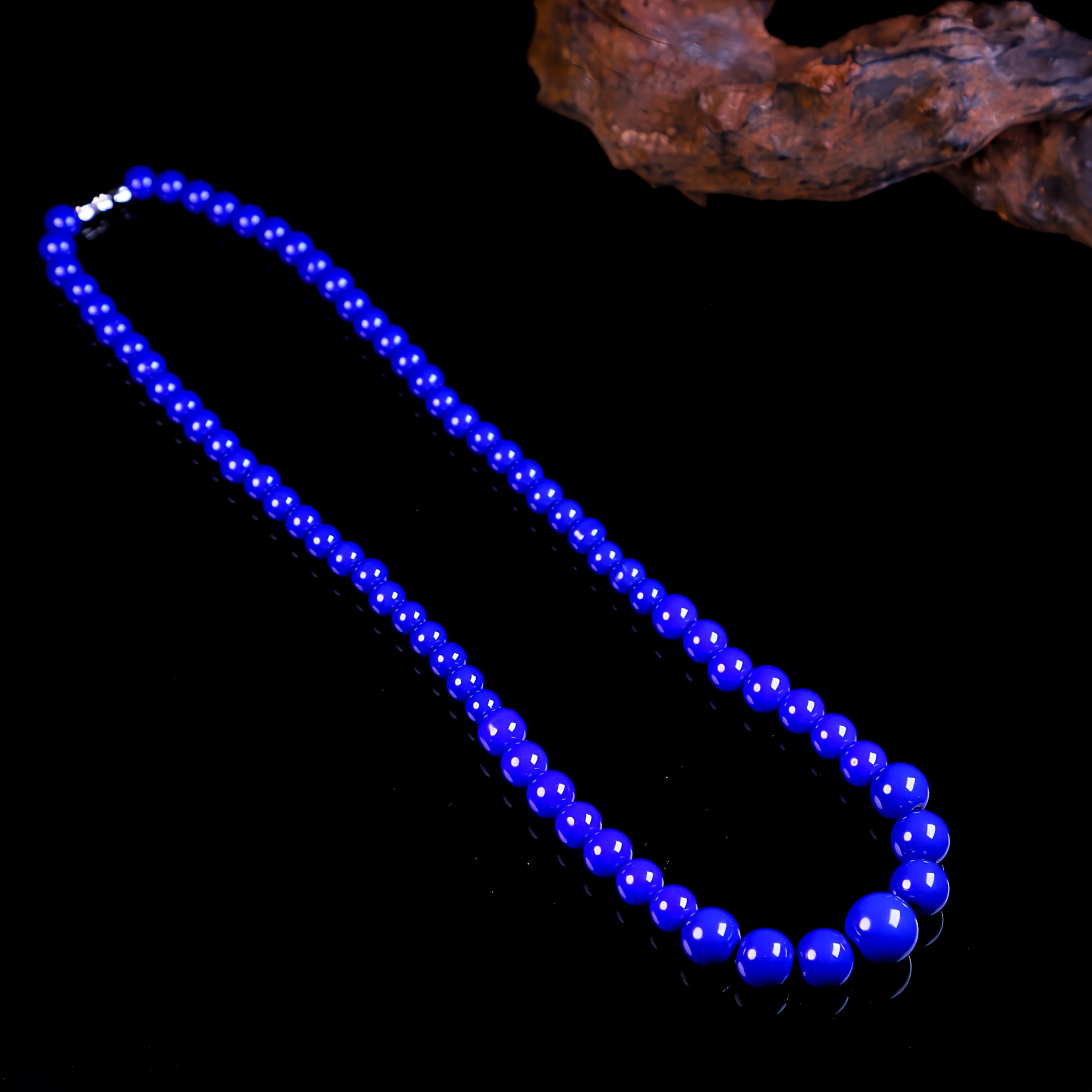 TEMU 1pc Natural Necklace Tassel Chain Gift For Women, Mother, Elders, Jewelry, High Porcelain Pure Classical Elegant - Couple Matching
