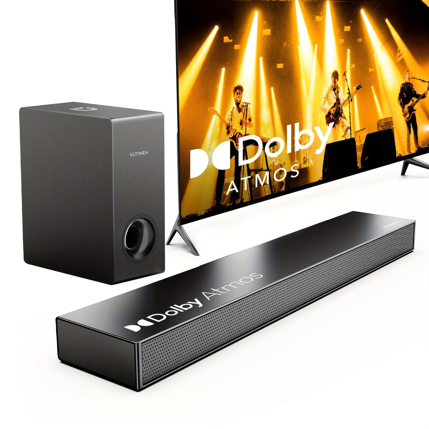 TEMU Ultimea 2.1ch Soundbar With Subwoofer For Smart Tv, 2.1 Surround Sound System Home Theater, Wireless Wireless Tv Speakers, , , 190w