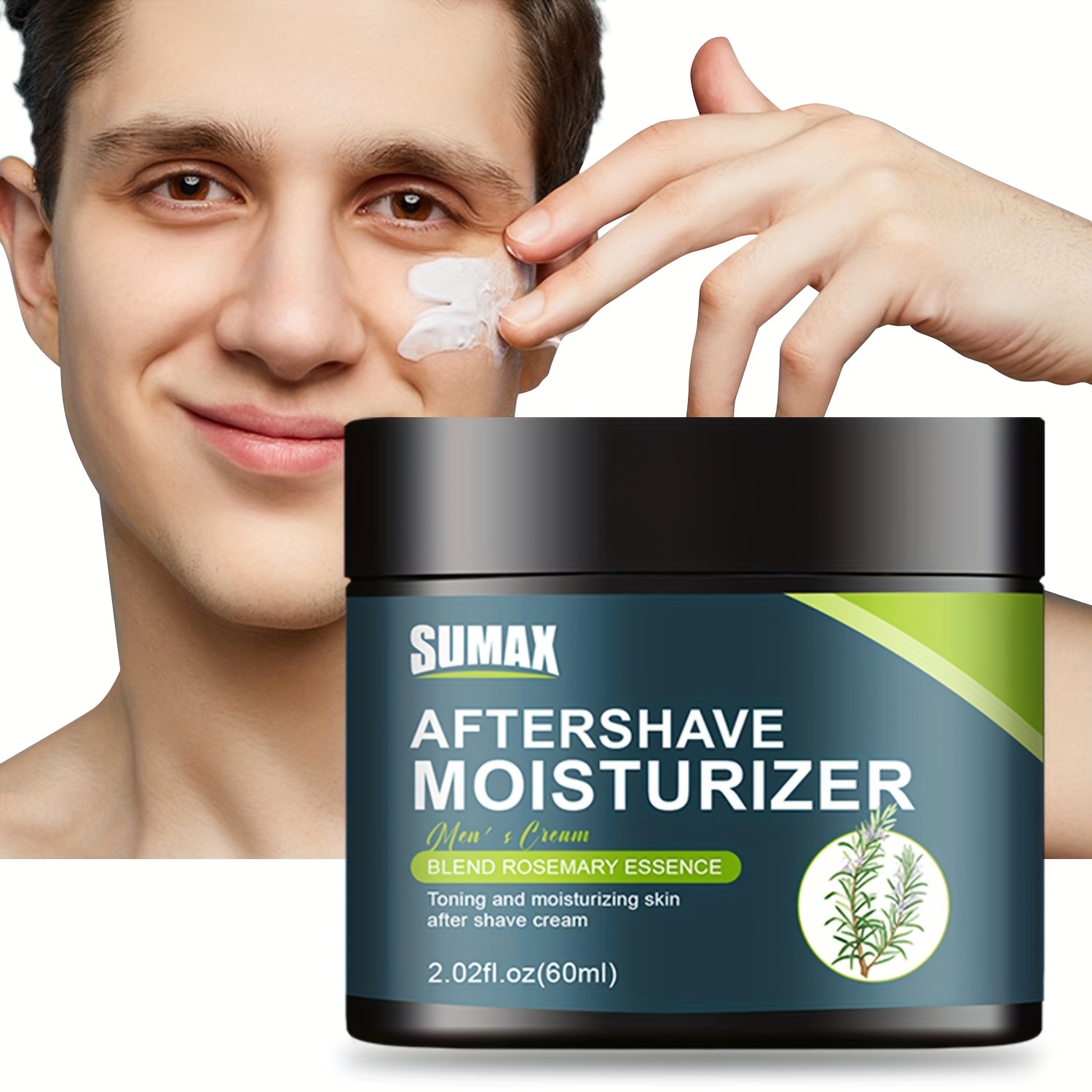 

Men's After-shave Moisturizer With Rosemary Extract - 2.02 Fl Oz, Alcohol-free, Hyaluronic Acid Infused For Deep Hydration & Cleansing