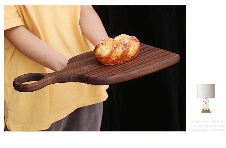 set of 2 handcrafted walnut wood cutting board set for couples   and stylish kitchen accessories details 11