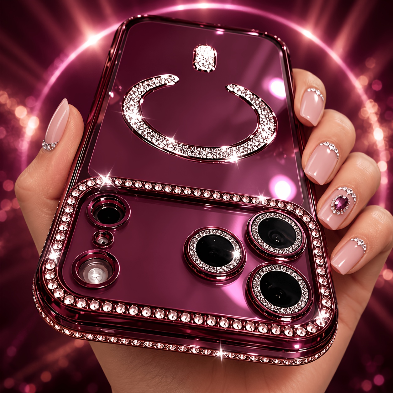 TEMU Phone Case: New Stylish Glitter Transparent Protective Case, Suitable For Iphone 18 Pro Max, 18 Pro, 17 Pro Max, 17 Pro, With Magnetic Wireless