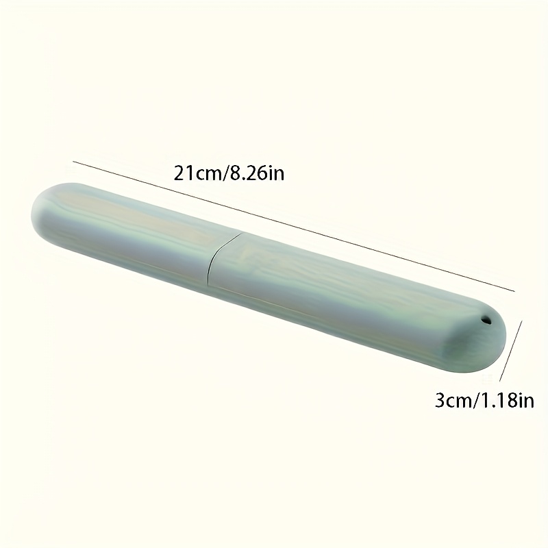 1pieza soporte de cepillo de dientes de viaje, estuche de cepillo de dientes de plástico de estilo casual con agujeros de ventilación, resistente a las manchas, lavable a  , cierre de   - ideal para viajes y uso en casa 3