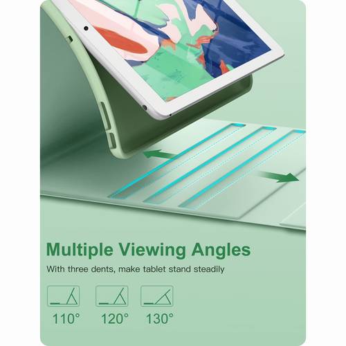 mint green case for ipad with detachable keyboard pencil holder compatible with ipad pro air 3rd gen backlit folio cover usb charging pu leather stylish integrated stand split keyboard rechargeable battery versatile tablet stand stylish tech accessory functional design cute case for ipad