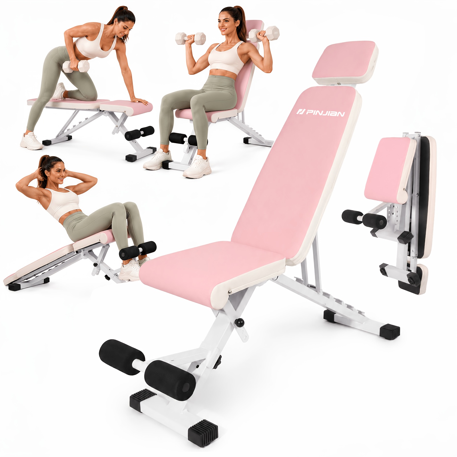 Temu commercial grade folding fitness bench 900 pound