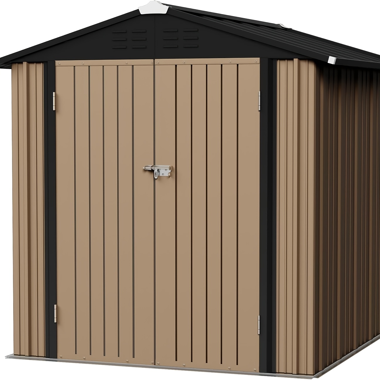 6x4 Ft Removable Temporary Metal Storage Shed, Lockable Door Shed Outdoor Storage For Backyard, Patio And Lawn Temporary Removable
